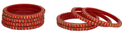 AFAST Glass Enamel Bangle Set(Pack of 8)