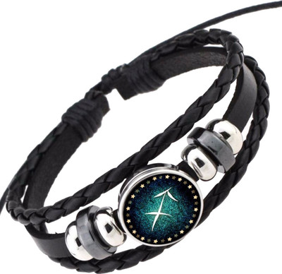 the jewelbox Leather Silver Bracelet