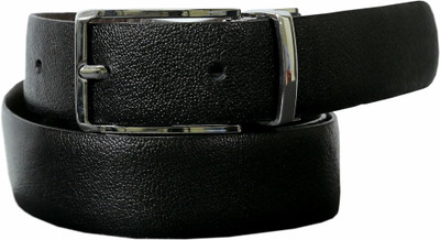 

G'leani Men Formal, Evening Black Genuine Leather Reversible Belt, Black brown, G'leani Men Formal Black Genuine Leather Belt, Black brown