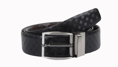 Leatherico Men Casual Black Genuine Leather Reversible Belt
