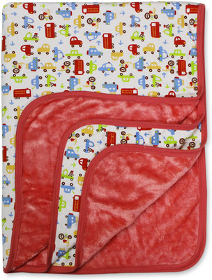 

Tumble Printed  Crib Baby Blanket(Fur, Red