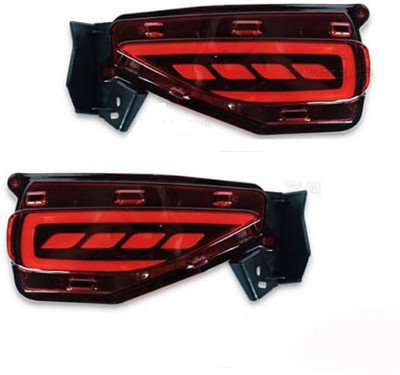 PRTEK ar Rear Bumper LED DRL Light For Hyundai Creta Simple Style Car Reflector Light Car Reflector Light(Red)