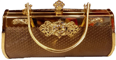 

Maniram Creation Party Gold Clutch