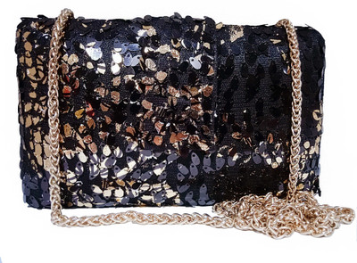 

pursekraft Casual, Party Gold, Black Clutch, Black;gold