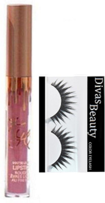 

Divas Beauty Eyelashes, Kylie Matte Liquid Lipgloss(Set of 2)