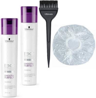 

Ultimate Hair Brush, Shower Cap, Professional BC Bonacure Smooth Perfect Shampoo (Pack Of 2)(Set of 4)