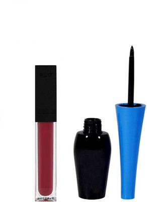 

Vedy Black Eyeliner with Maroon Multicolor lipstick(Set of 2)