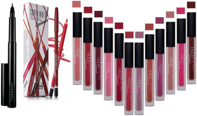 

Sah&Shi Waterproof,Long Lasting Sketch Pen Eyeliner With Set of 12 Lip Liner Pencil Set of 12 Lipsticks(Set of 2)