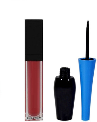 Vedy Matte Combo kit of Black eyeliner lipstick(Set of 2)