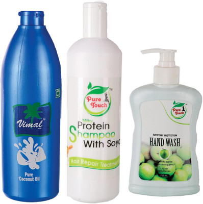 

vimalnath coconaute oil&Milkyshampoo&handwash(Set of 3)