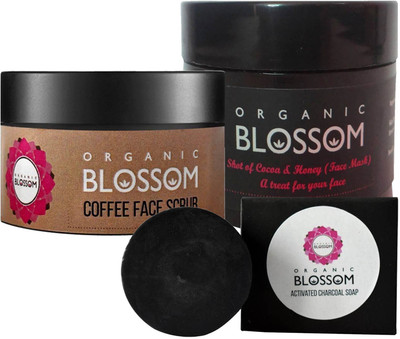 

Organic Blossom Face Guard/cleanser combo's Kit of charcoal Soap face Scrub(Set of 4)