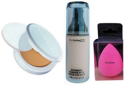 

caroline Sponge Puff, Mac Matchmaster Foundation & Compact(Set of 3)