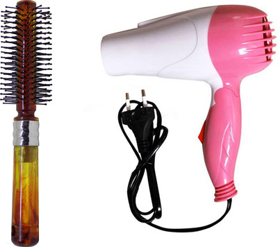 

AASA Salon Use Accessory OF Round HAir With Dryer For Men & Women(Set of 2)
