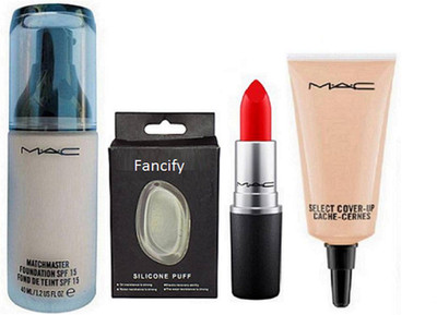 

fancify Silicon Puff , Match Master Foundation , Matte Lipstick & Select Cover-up Concealer(Set of 4)