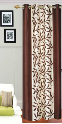 tannushri trendz 213.36 cm (7 ft) Polyester Window & Door Curtain Single Curtain(Floral, coffee) Flipkart