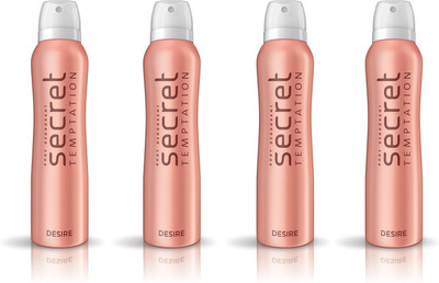 

Secret Temptation Desire Pack of 4 Deodorant Spray - For Women(600 ml, Pack of 4)