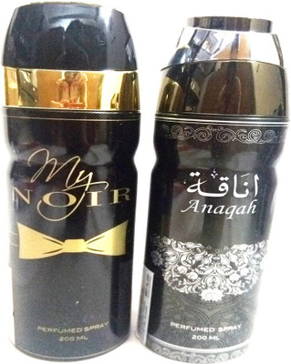 

ARQUS MY NOIR AND ANAQAH Perfume Body Spray - For Men & Women(400 ml, Pack of 2)