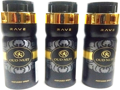 

RAVE OUD NUIT Perfume Body Spray - For Men & Women(600 ml, Pack of 3)