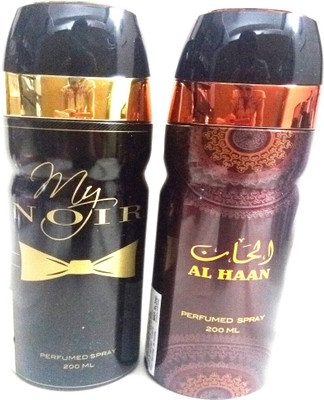 

ARQUS MY NOIR AND AL HAAN Perfume Body Spray - For Men & Women(400 ml, Pack of 2)