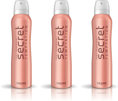 

Secret Temptation Desire Pack of 3 Deodorant Spray - For Women(450 ml, Pack of 3)