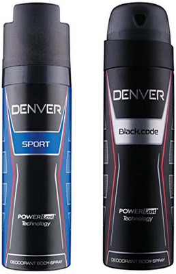 

Denver Deo SPORT & BlackCode 150ml x 2 Body Spray - For Men(300 ml, Pack of 2)