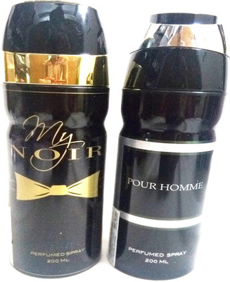 ARQUS MY NOIR AND POUR HOMME Perfume Body Spray - For Men(400 ml, Pack of 2)