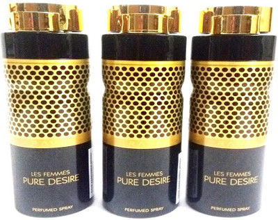 

RAVE PURE DESIRE Perfume Body Spray - For Women(600 ml, Pack of 3)