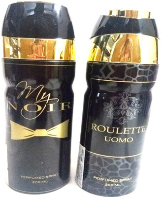 

ARQUS MY NOIR AND ROULETTE UOMO Perfume Body Spray - For Men & Women(400 ml, Pack of 2)