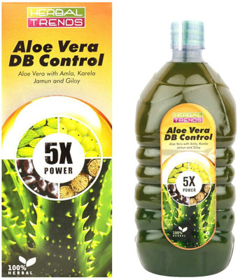 

Herbal Trends Aloe Vera DB Control 5x. Power of 5 Rejuvenating Herbs - Healthy blood Sugar Care- Unadulterated -100% Natural 1000 ml