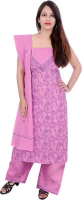 Nazya creations Cotton Embroidered Salwar Suit Dupatta Material(Un-stitched) Flipkart