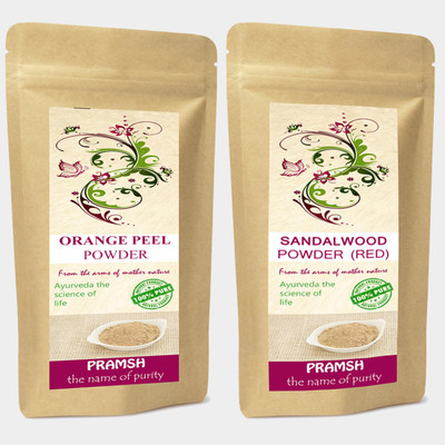 

PRAMSH Premium Quality Red Sandalwood 400gm & Orange Peel 300gm Powder Combo(700 g)