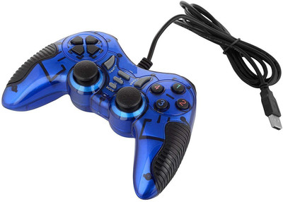 

spincart Turbo Dual Vibration Double Shock USB Wired Gaming Controller Gamepad for PC/Laptop Computer(Windows XP/7/8/10) USB Gamepad(Blue, Red, For PC)