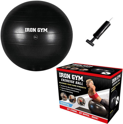

IRON GYM ESSENTIAL EXERCISE BALL AND PUMP Gym Ball(With Pump), Black