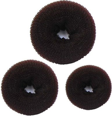 

A J DISTRIBUTORS Hair Donut Pack of 3 | All 3 different sizes Bun (Black) Bun(Brown)