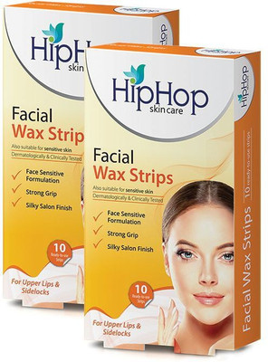 

Hip Hop Facial Wax Strips( pack of 2) Strips(10 Strips, Set of 2)