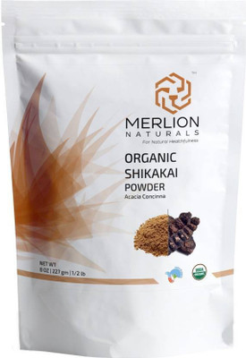 

Merlion Naturals Organic Shikakai Powder | Acacia Concinna | 227 gm | NPOP India Organic and USDA NOP Organic Certified | Vegan | Excellent Hair Conditioner(227 g)