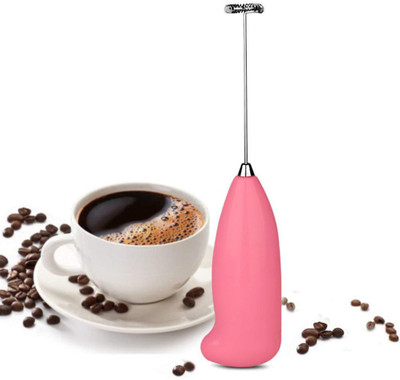 

Powernri Portable Mixer Froth Whisker Heavy Steel Maker for Milk Coffee Egg Beater (Black) 3 Hand Blender(Pink)