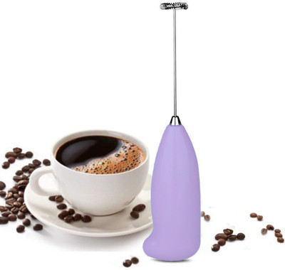 

Powernri Collection Stainless Steel Handheld Battery Operated Electric Foam Maker (Black) 3 Hand Blender(Purple)