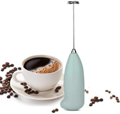 

Powernri Mini Handheld Stainless Steel Drink Coffee Milk Frother Foamer Electric Mixer Stirrer Egg Beater (Black) 3 Hand Blender(Blue)