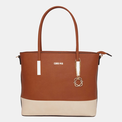 

Cara Mia Tote(Beige, Brown)