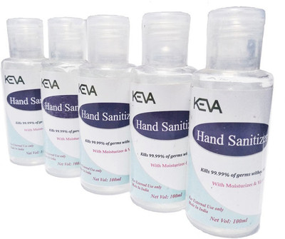 

keva Hand Sanitizer(100 ml, Pack of 5)