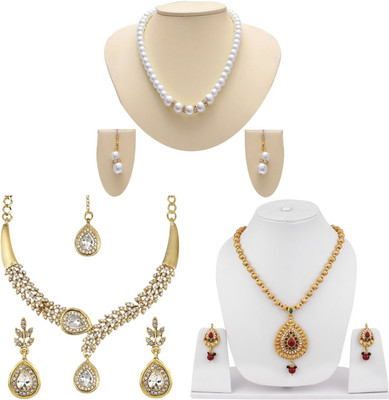 Styylo Jewels Alloy Gold-plated Multicolor Jewellery Set(Pack of 1)
