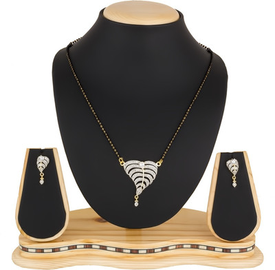 LUXOR Alloy Gold-plated Silver, Black Jewellery Set(Pack of 1)