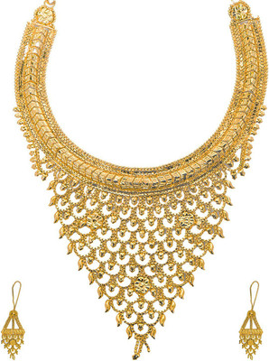 MANSIYAORANGE Alloy Gold-plated Gold Jewellery Set(Pack of 1)