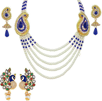 Styylo Jewels Alloy Gold-plated Multicolor Jewellery Set(Pack of 1)