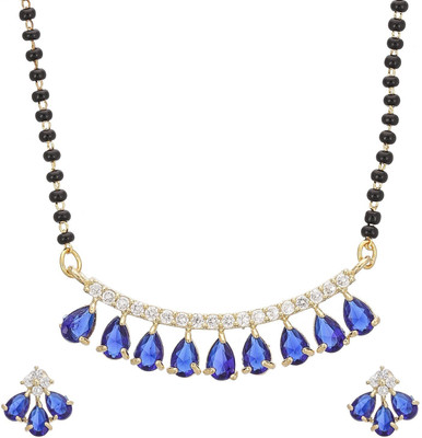 Bhagya Lakshmi Alloy Gold-plated Multicolor Jewellery Set(Pack of 1)