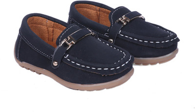 

FEETWELL Boys Slip on Loafers(Black, Blk