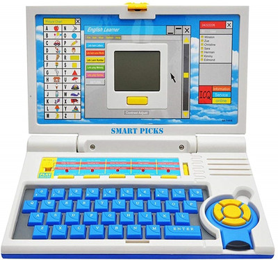 

TOYGALAXY 20 Activity Educational Computer ABC and 123 Learning Kids Laptop with LED Display and Music(Multicolor)