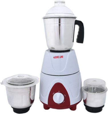 

STAR LINE MG18H41 550 Mixer Grinder(WHITE MILKY, 3 Jars)