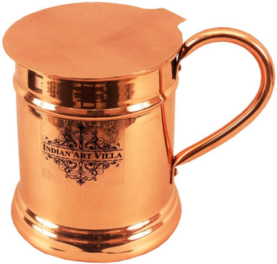 

IndianArtVilla IAV-CCB-BW-203 Copper Mug(600 ml), Brown